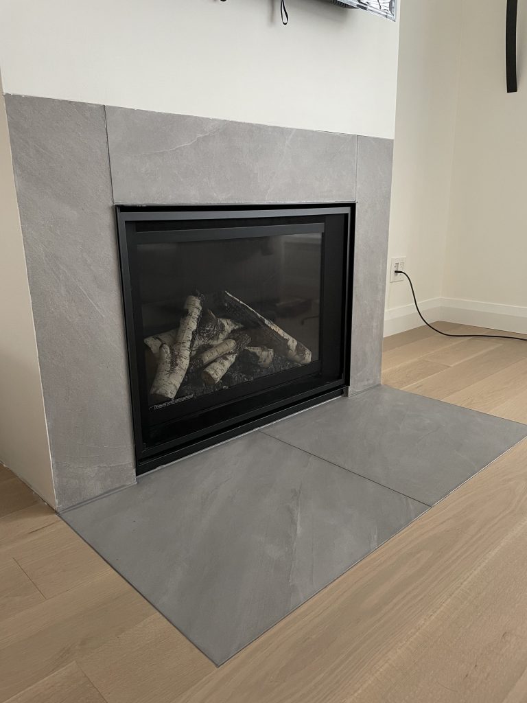 Toronto custom built in carpentry fireplace surround